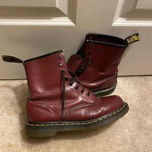 Maroon Doc Martens